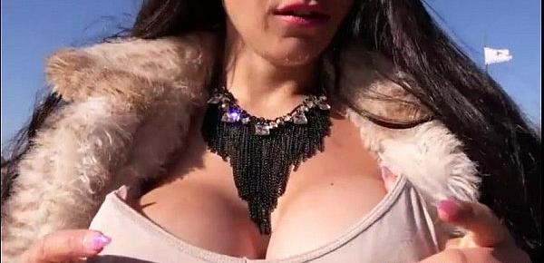  Sexy Marta Lacroft flashes her big boobs